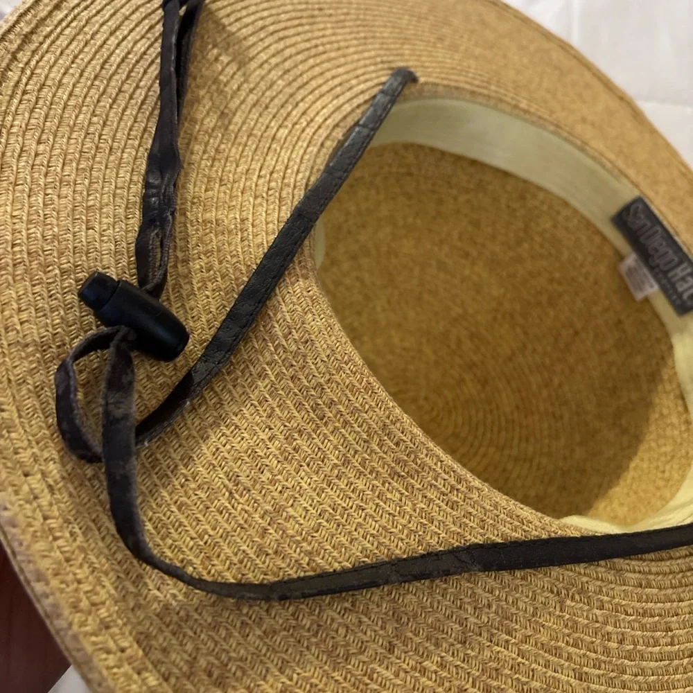 San Diego Hat Company Tan Wide Brim Beacon hat UPF 50+ - Picture 5 of 6